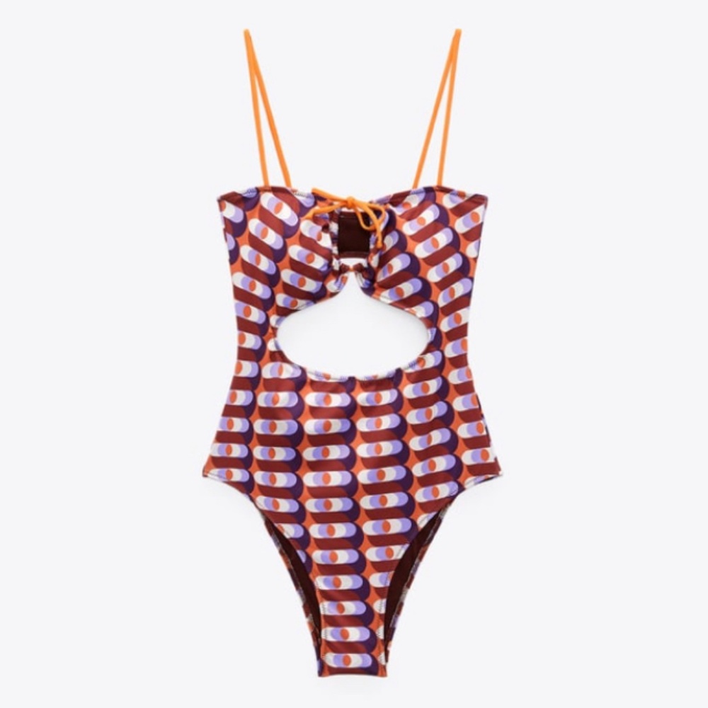 CUTOUT PRINT SWIMWEAR MULTICOLOR